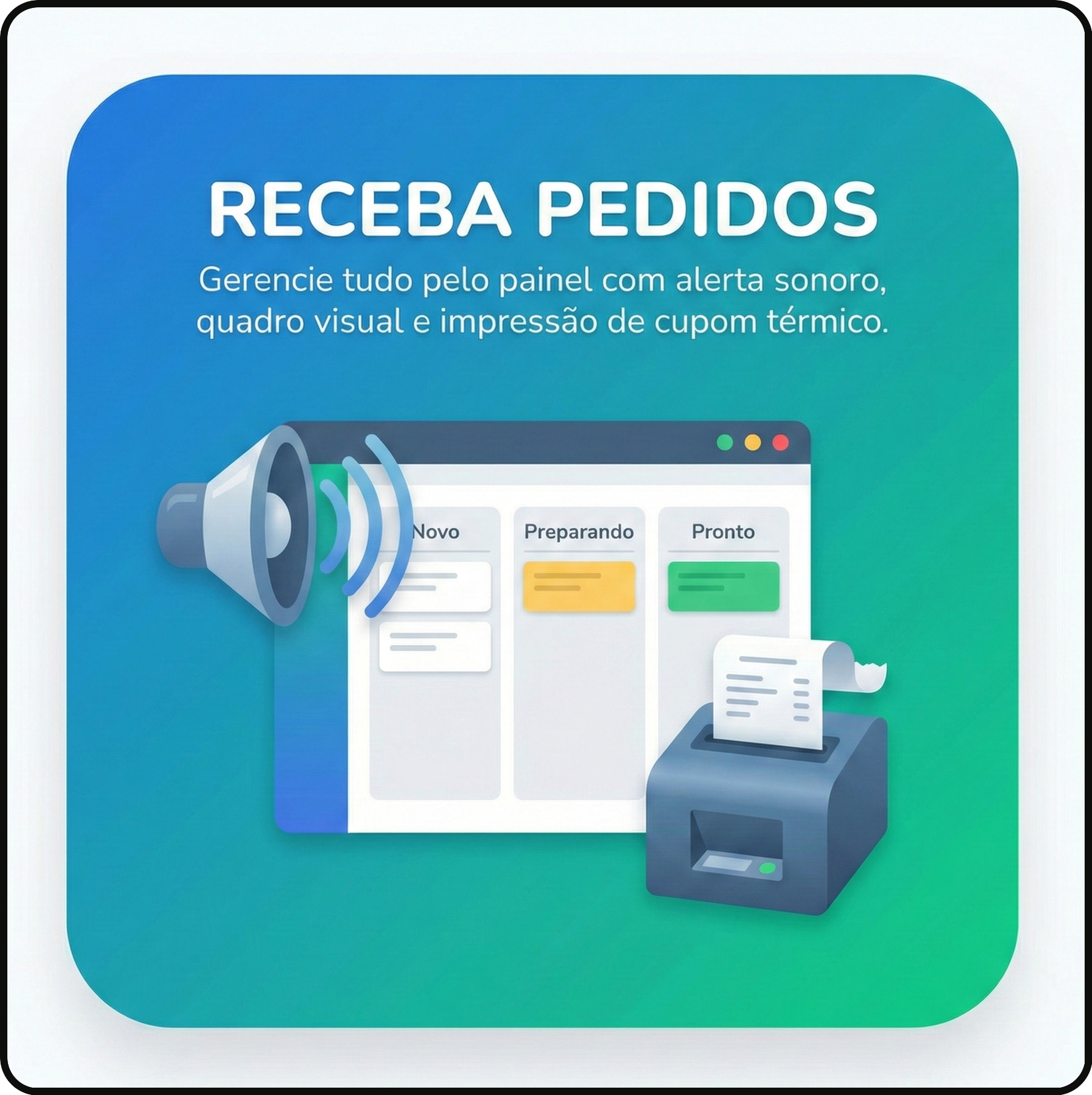 Recebimento de pedidos